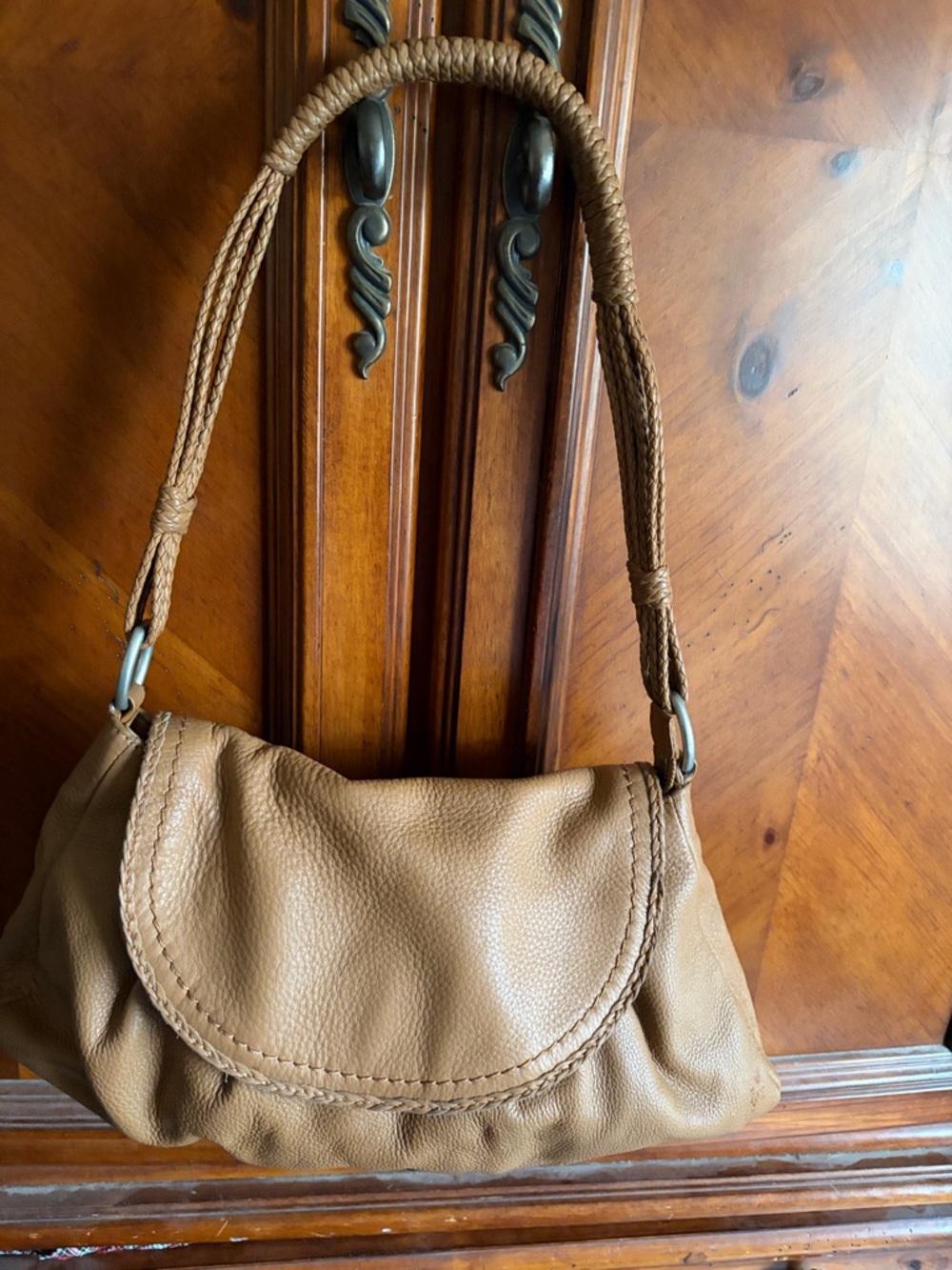 Sigrid Olsen Tan Braided-Handle Shoulder Bag